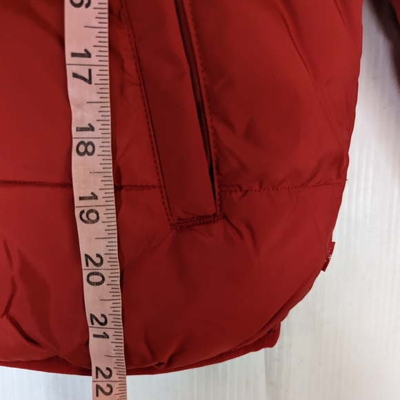 LEVI'S red white and blue colorblock puffer coat youth 10/12 - Picture 8 of 10